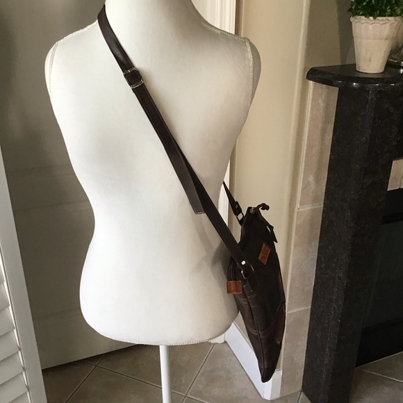 Leather Crossbody Purse Medellin Colombia Patchwork Butterfly Handmade Vintage - Picture 16 of 16